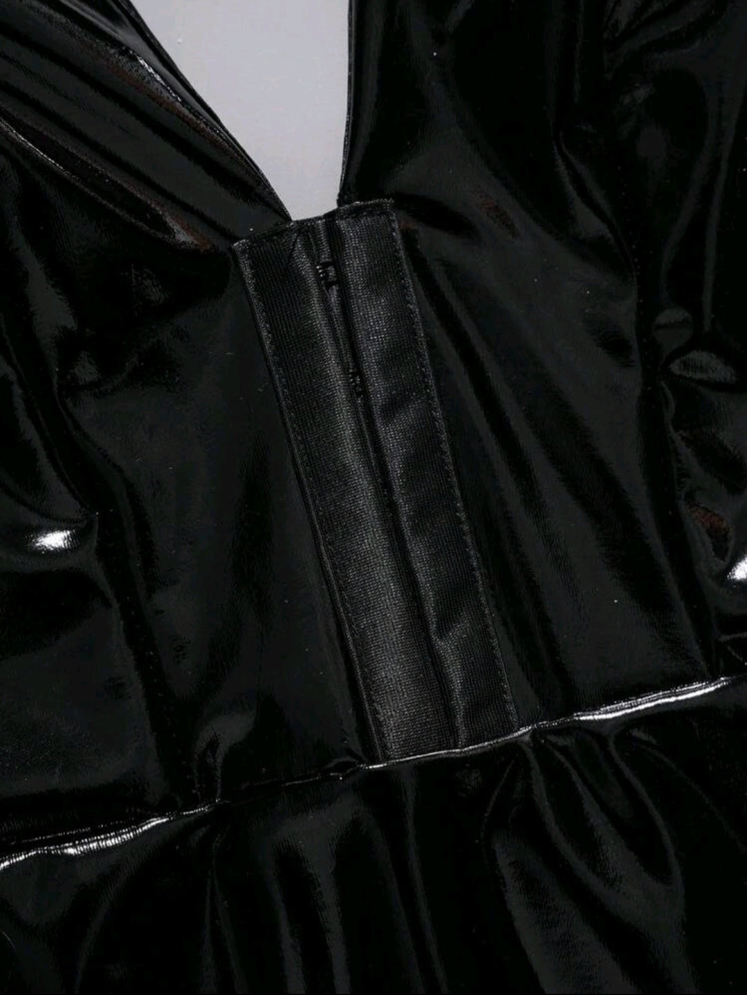 Sassy Yasi Black Glossy Bodysuit