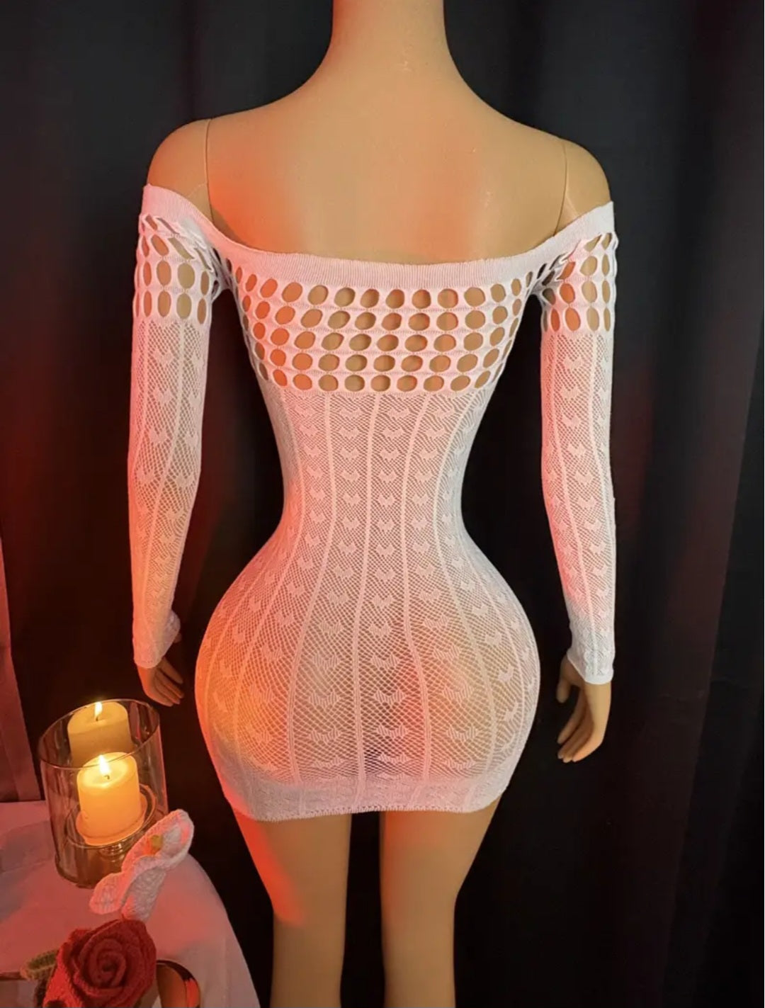Sassy Yasi – Veloura Bodystocking – White