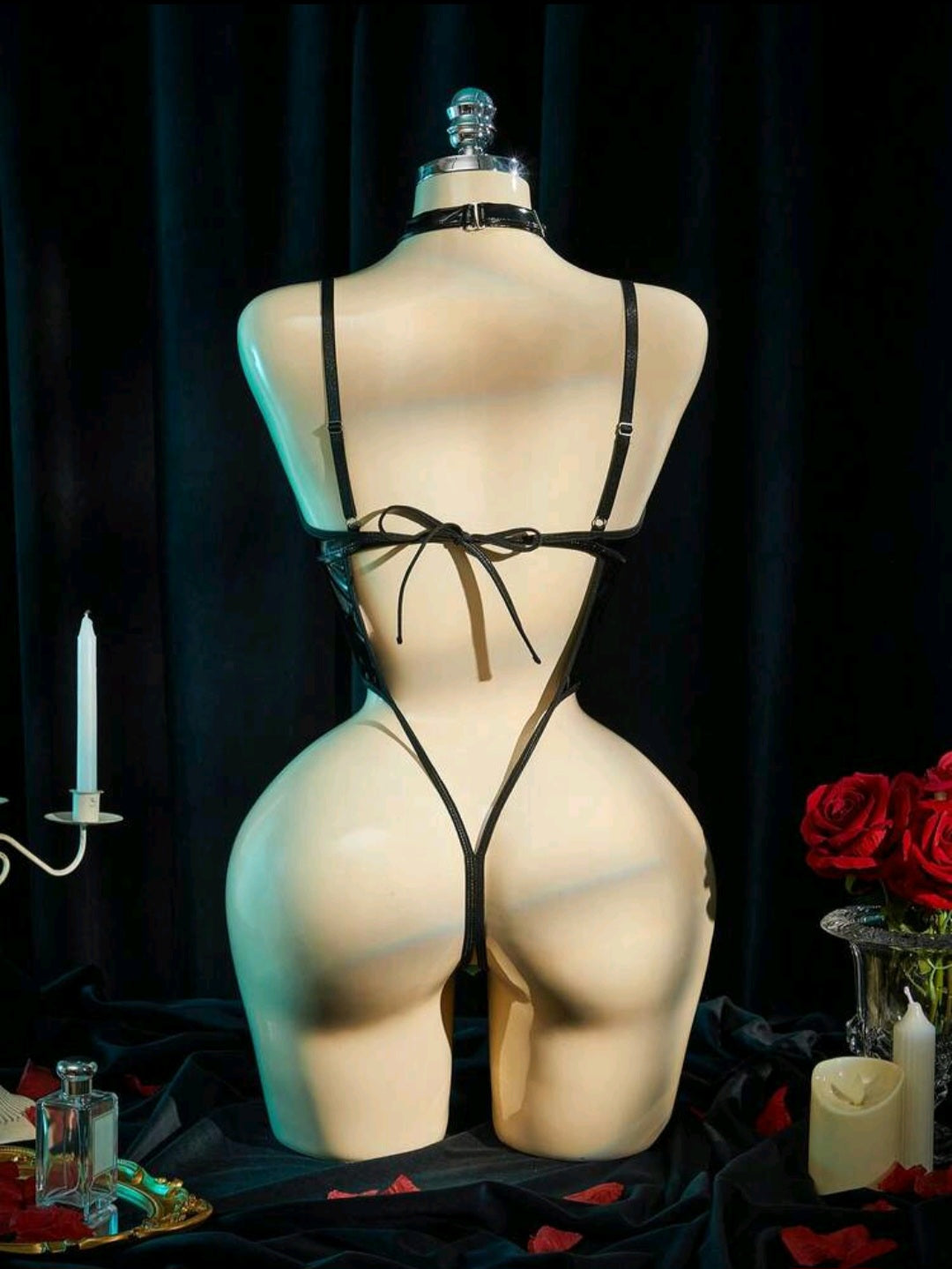Sassy Yasi Midnight Lace Corset Bodysuit