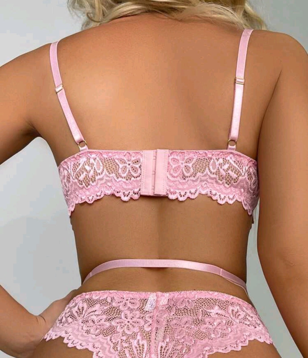 Sassy Yasi Blush Lace Lingerie Set