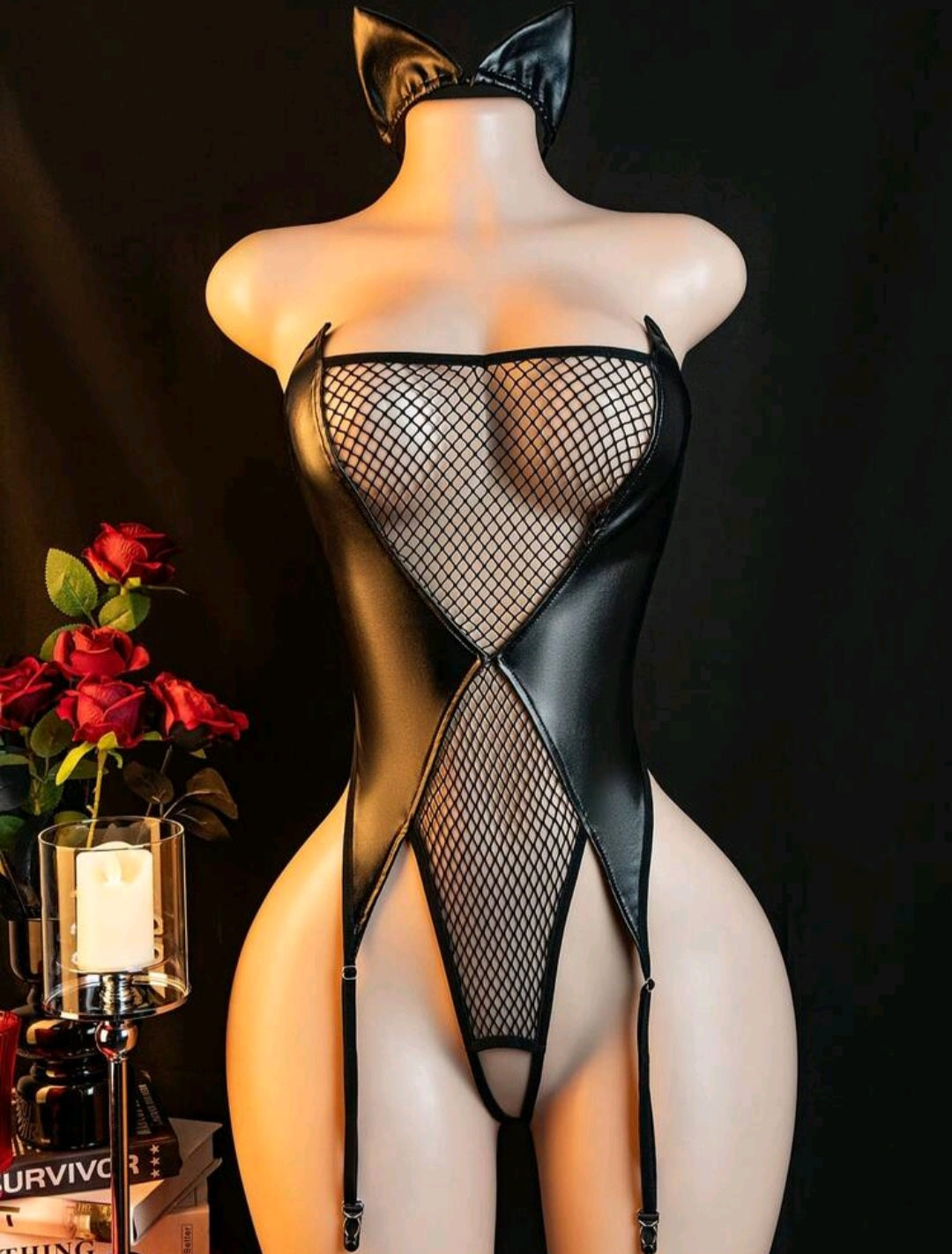 Sassy Yasi Midnight Mesh Bodysuit