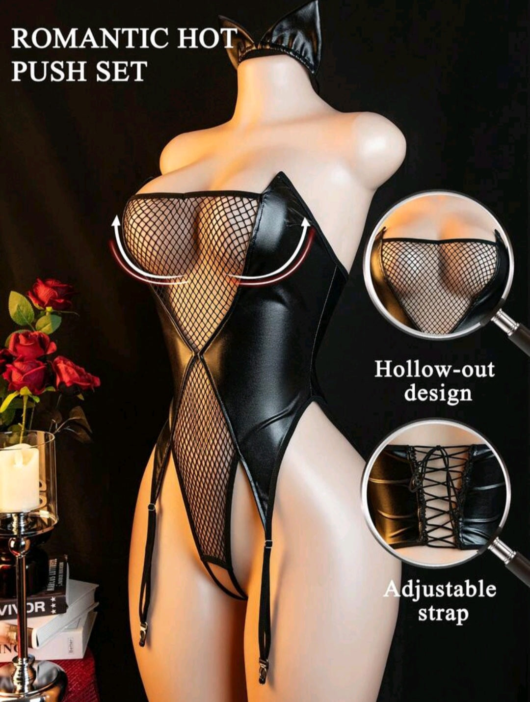 Sassy Yasi Midnight Mesh Bodysuit