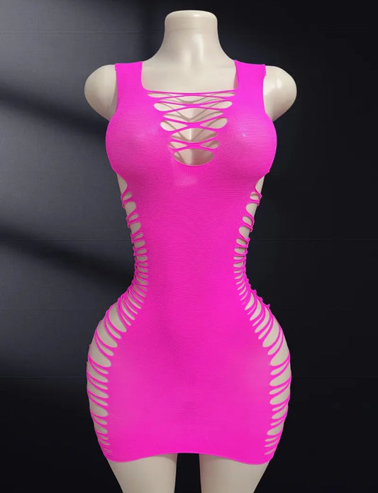 Sassy Yasi – Veloura Bodystocking – Pink