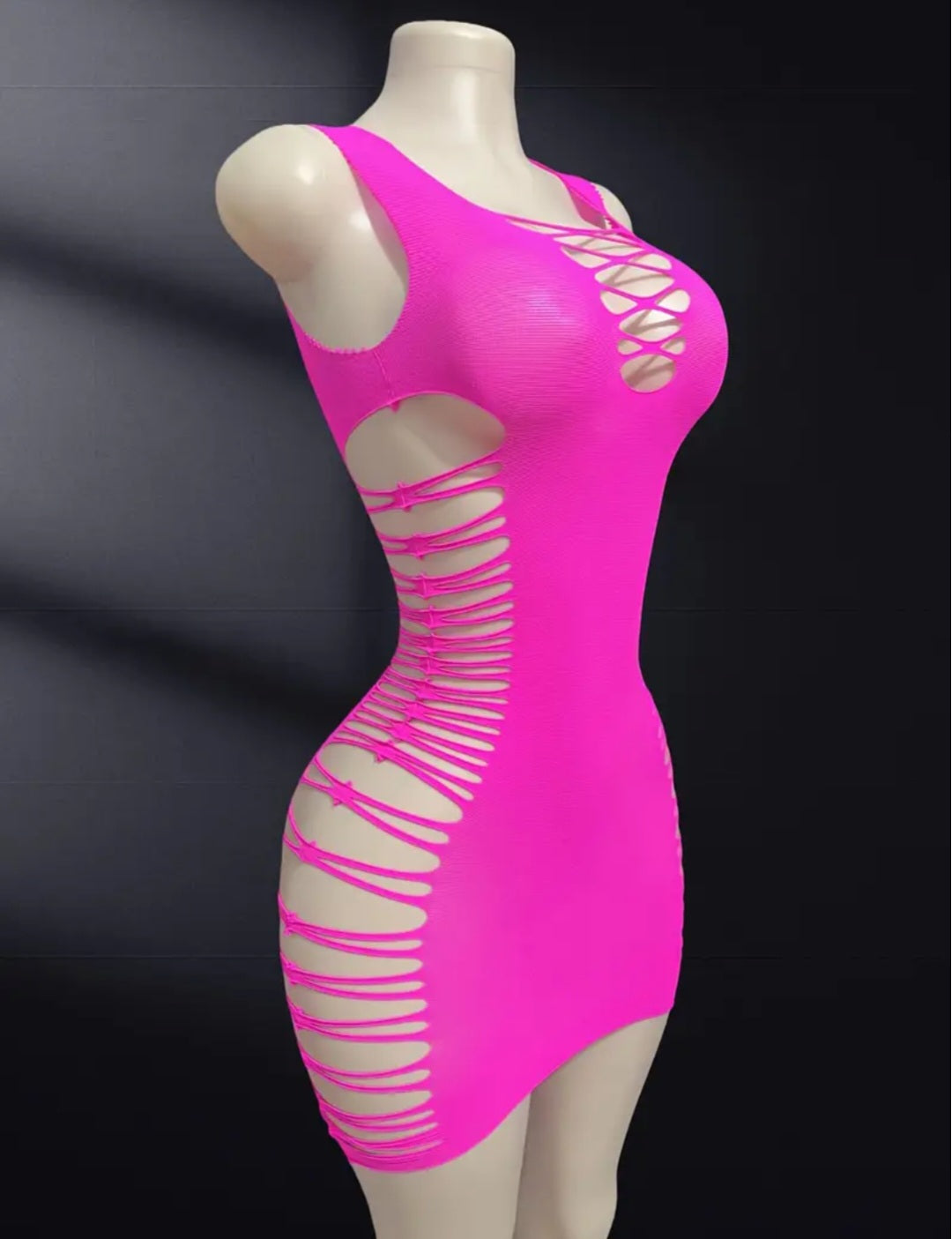 Sassy Yasi – Veloura Bodystocking – Pink