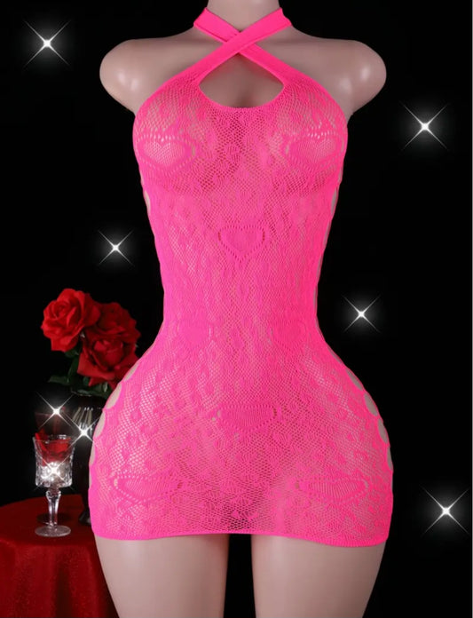 Sassy Yasi – Veloura Bodystocking – Pink