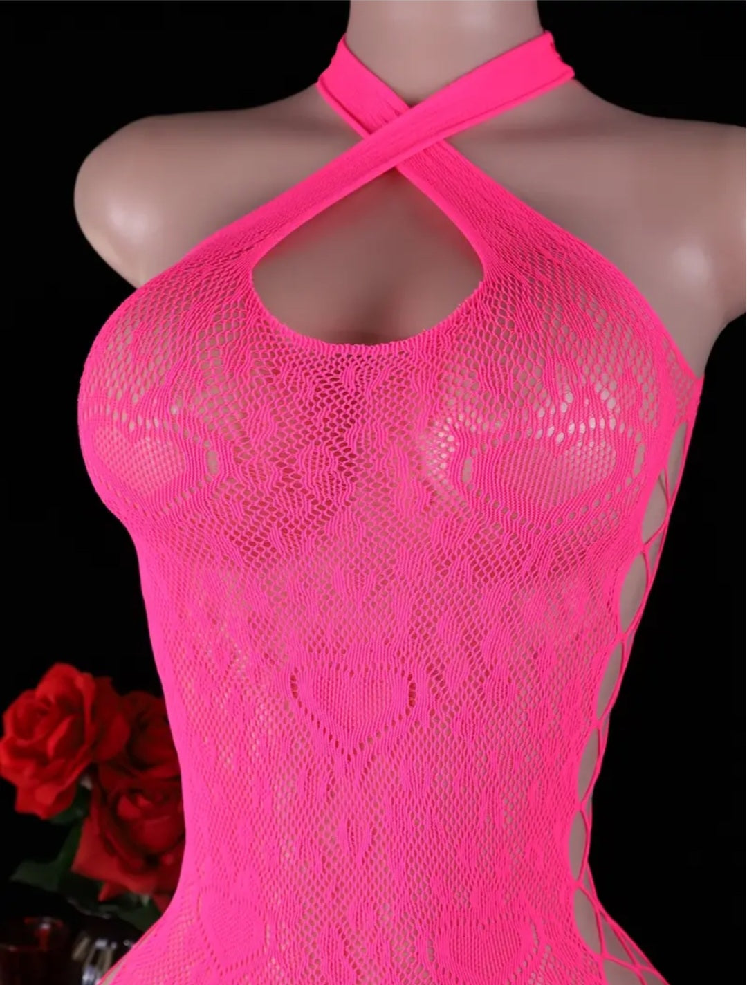 Sassy Yasi – Veloura Bodystocking – Pink