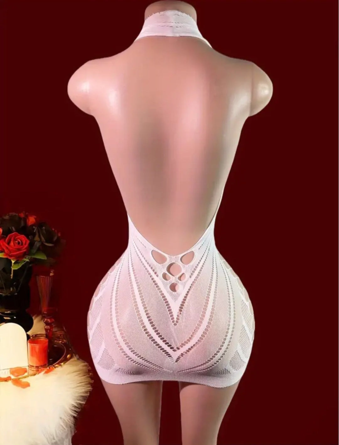Sassy Yasi – Veloura Bodystocking – White