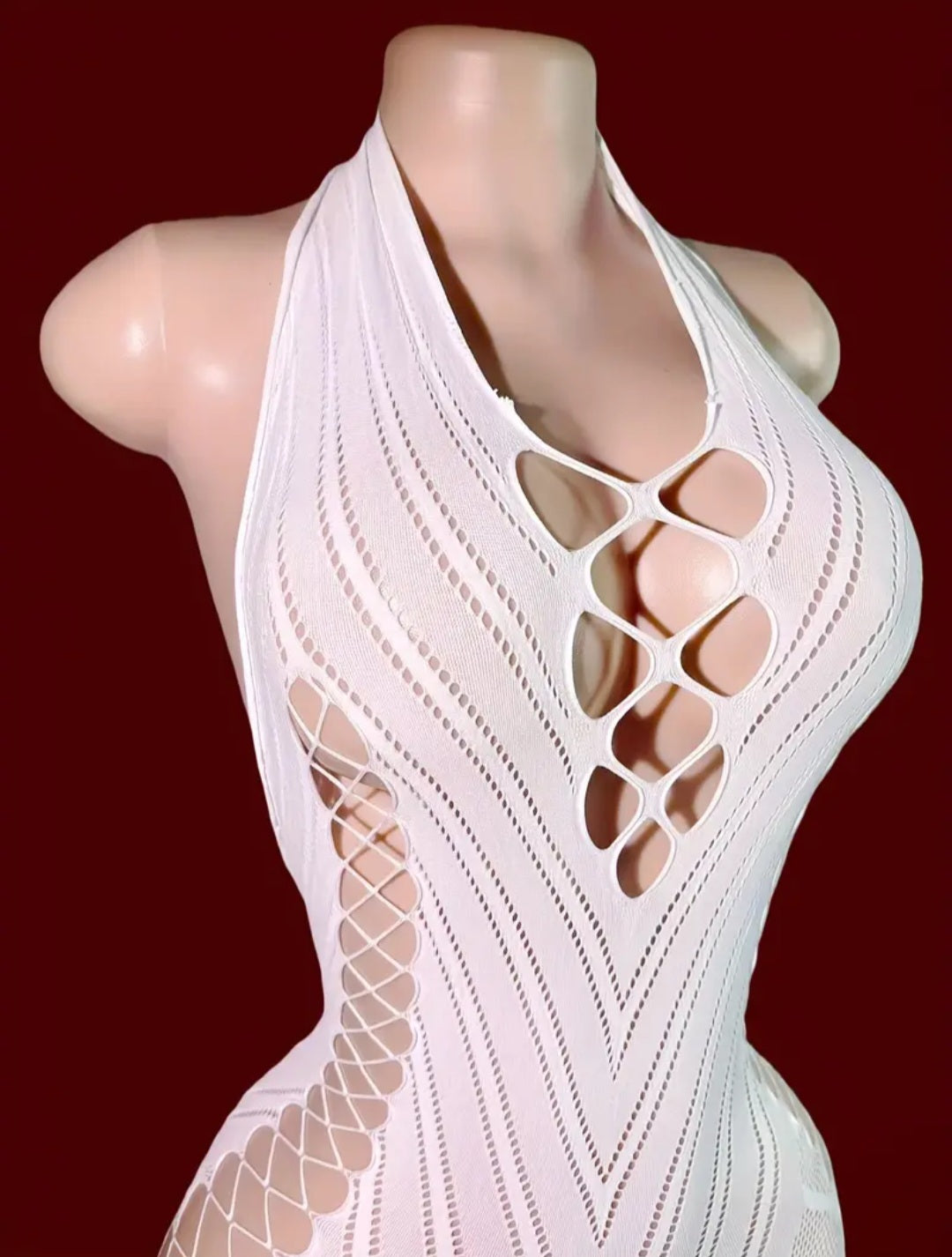 Sassy Yasi – Veloura Bodystocking – White