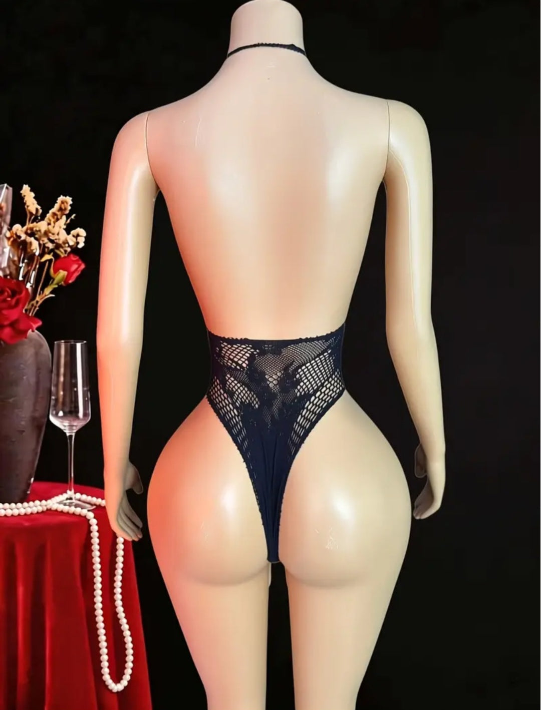 Sassy Yasi – Veloura Bodystocking – Black