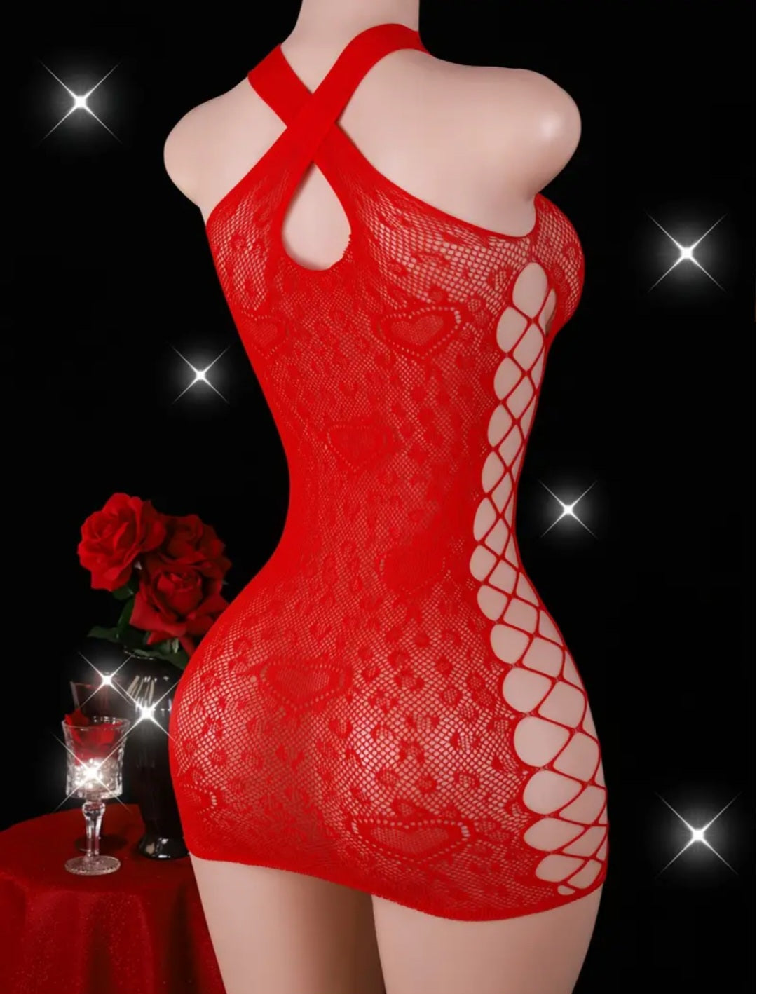 Sassy Yasi – Veloura Bodystocking – Pink
