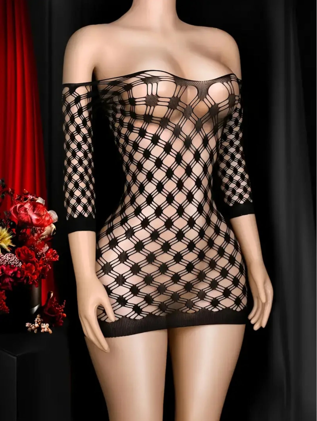 Sassy Yasi – Veloura Bodystocking – Black