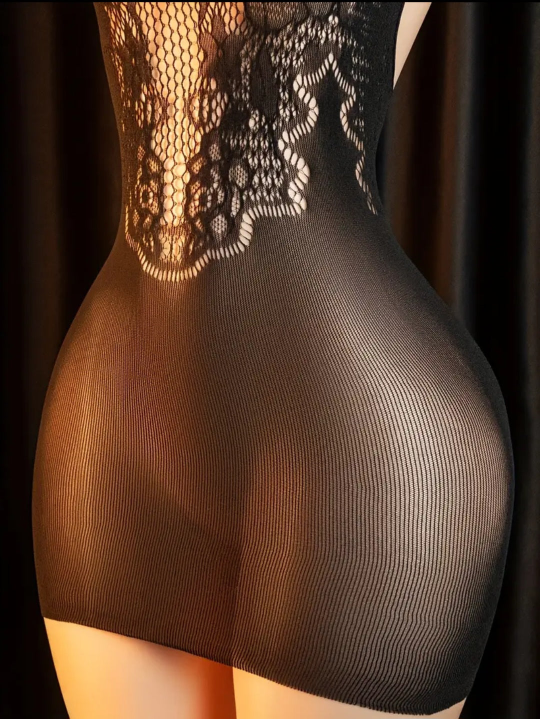 Sassy Yasi – Veloura Bodystocking – Black