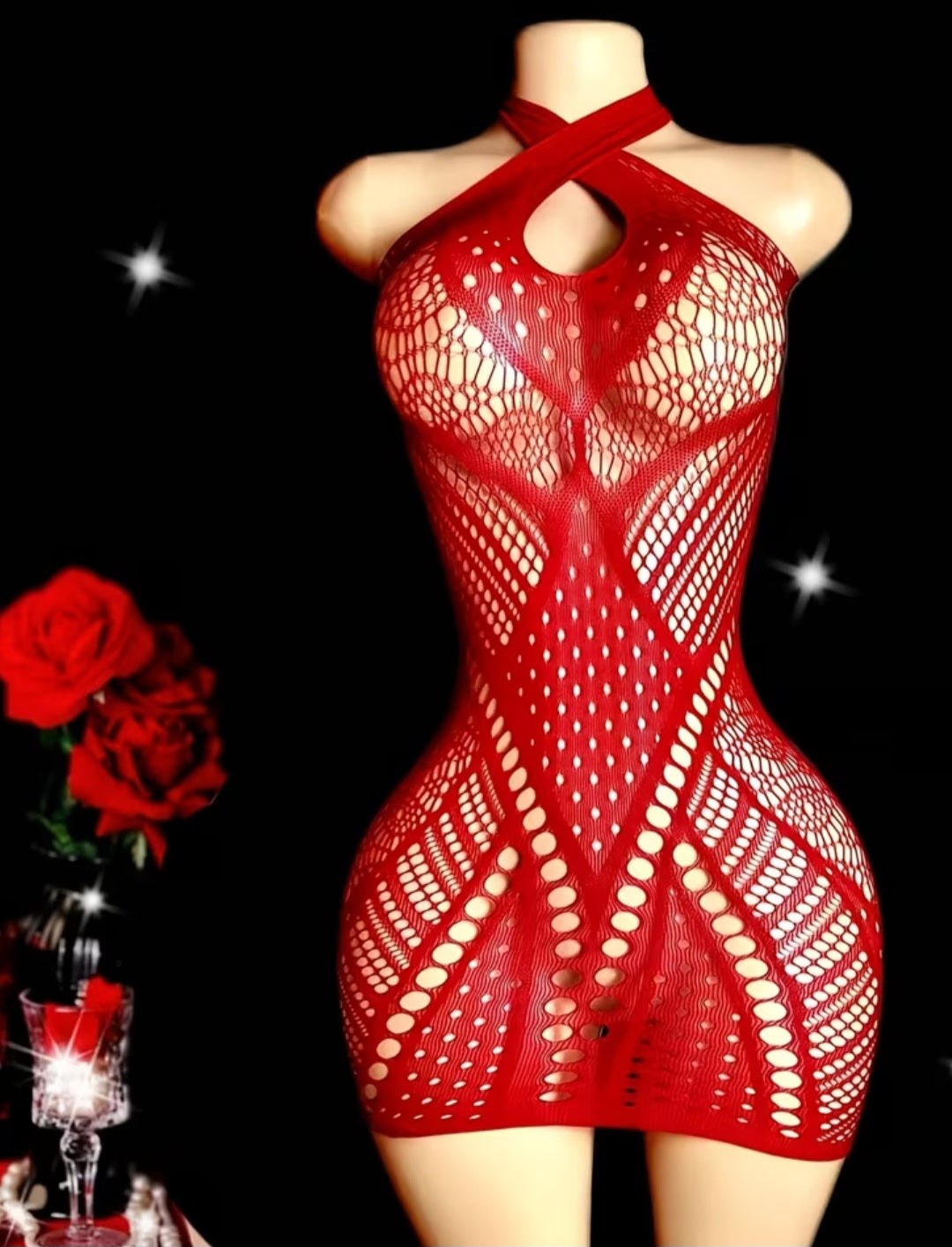 Sassy Yasi – Veloura Bodystocking – Black