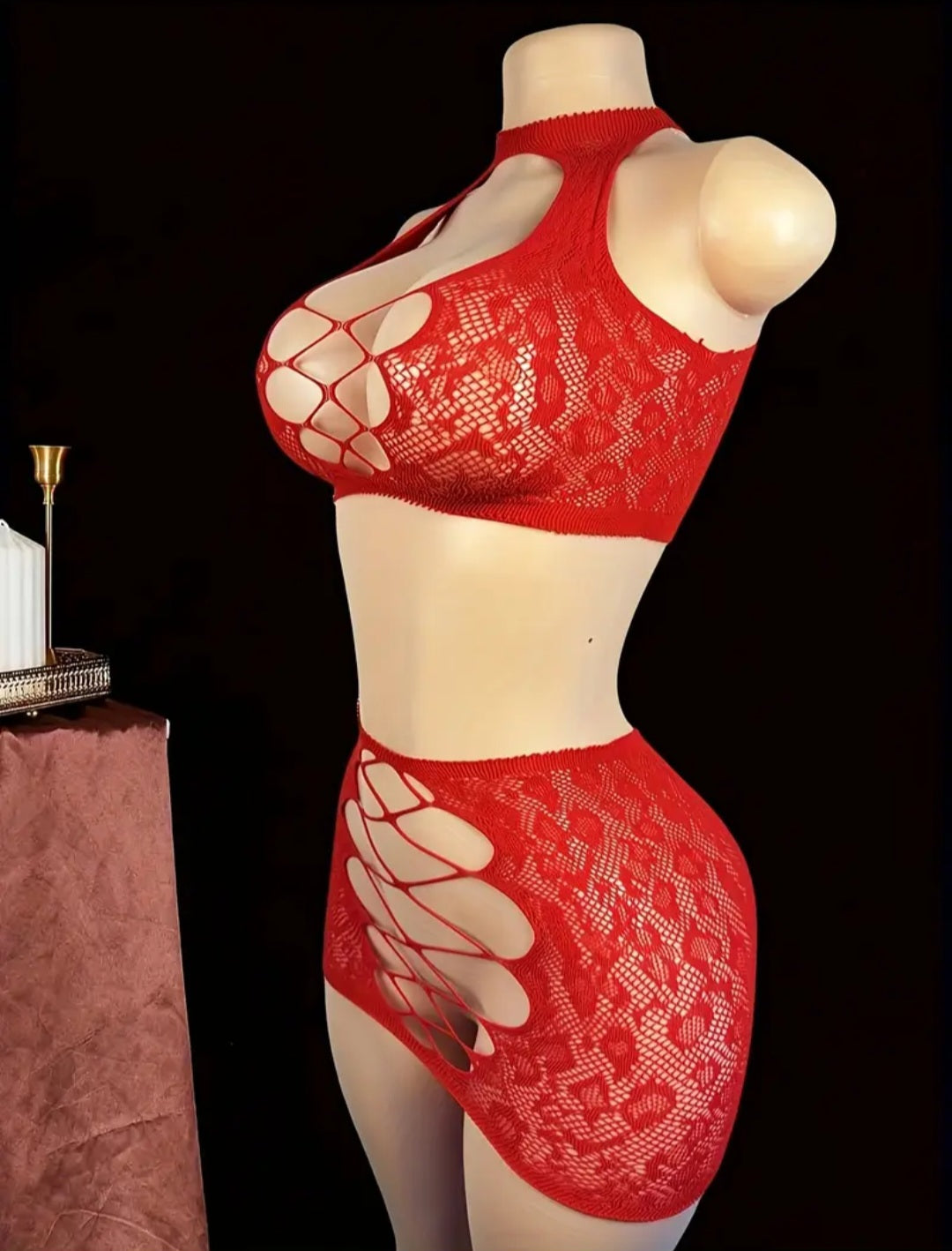 Sassy Yasi – Veloura Bodystocking – Black