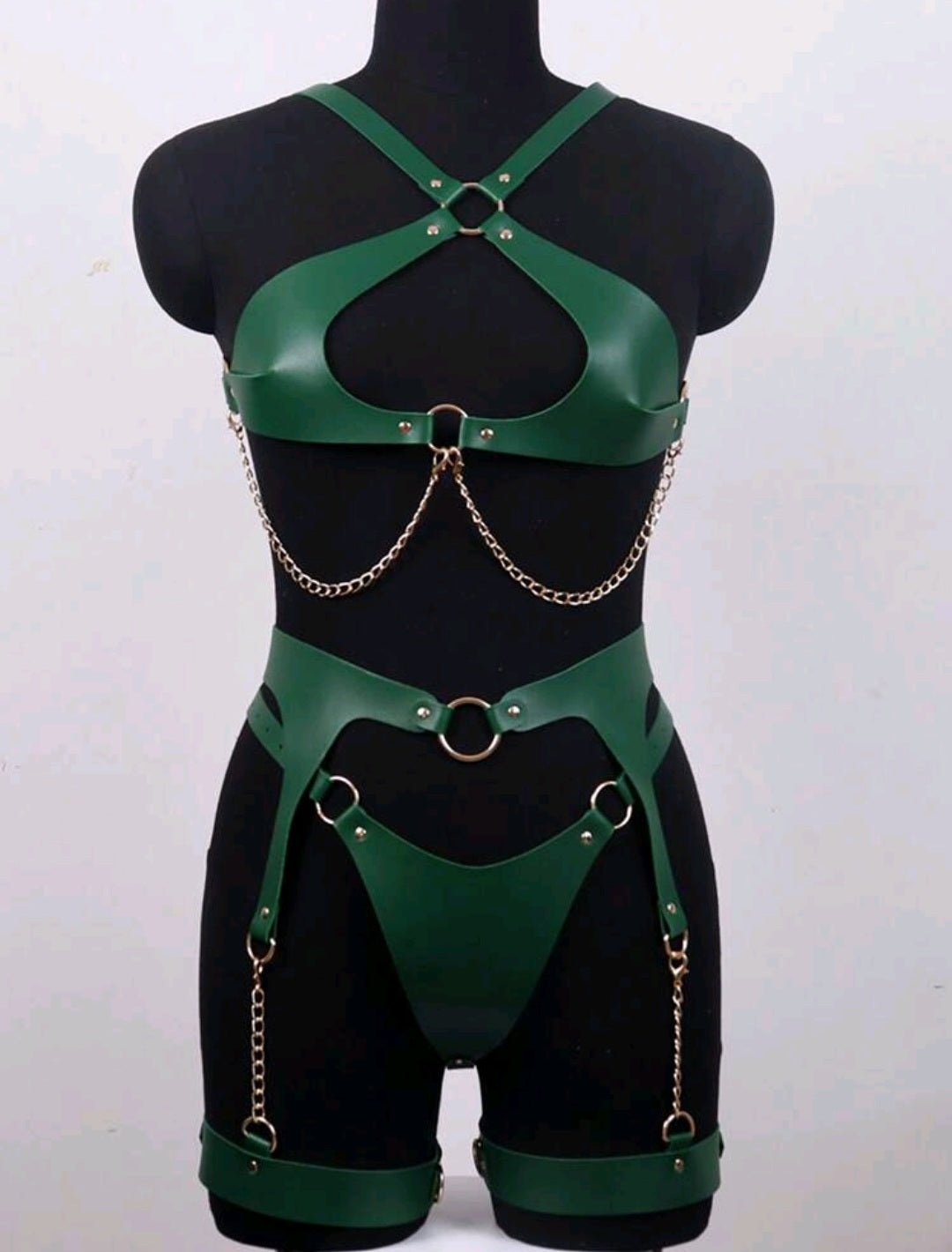 Sassy Yasi Emerald Chain Harness Set
